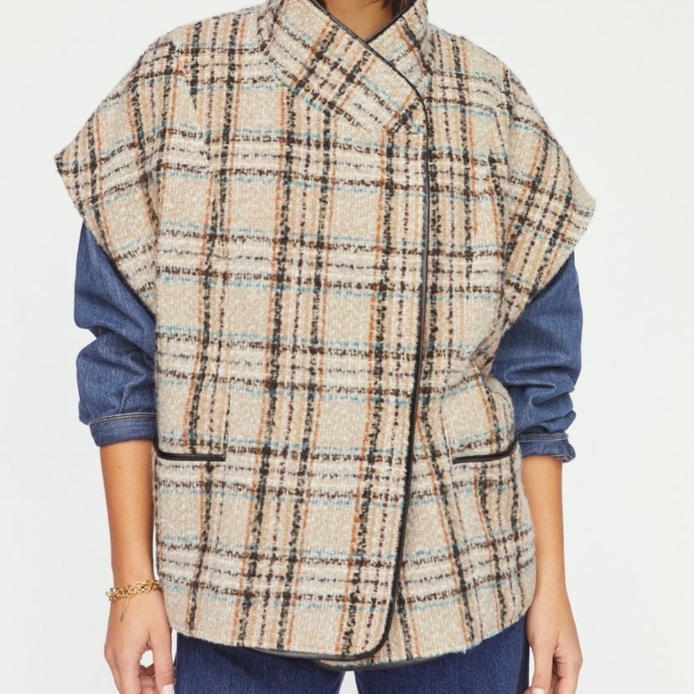Anthropologie Plaid Capelet